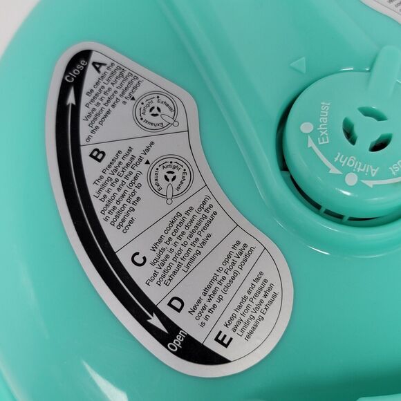 Elite Bistro By Maxi Matic EPC-202T 8 Qt Electric Pressure Cooker Turquoise Blue - Picture 15 of 16